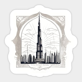 Burj Khalifa design Sticker